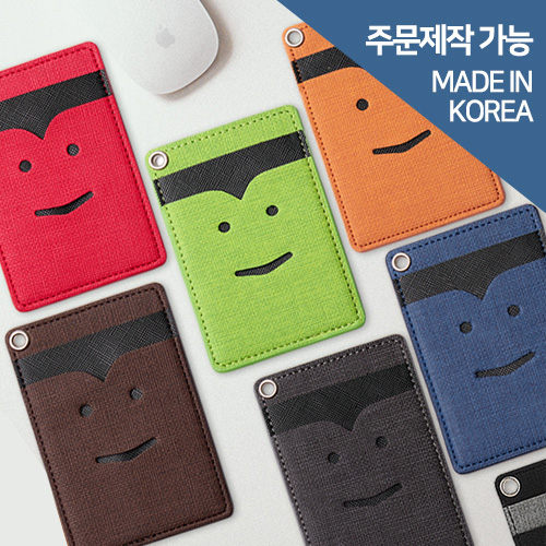 두루 스마일 목걸이 카드지갑 // 국내제작