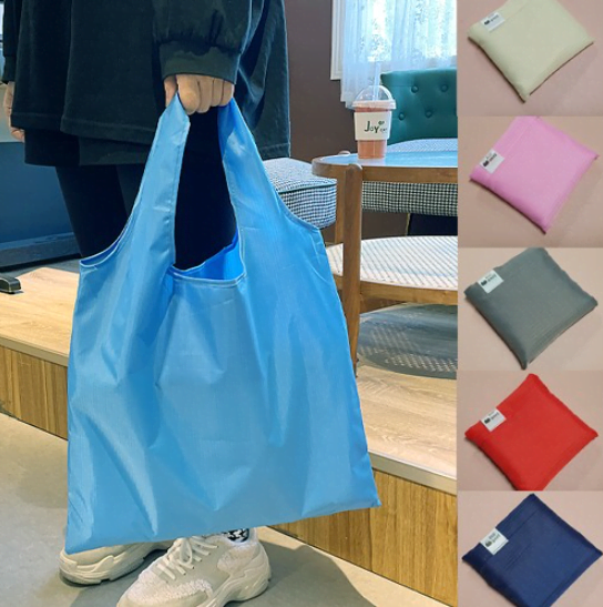 무지 접이식시장가방 장바구니 사은품가방 폴딩백 폴리백