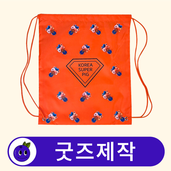 커스텀 슈즈백 스트링백 스포츠가방 보조가방 // 굿즈제작