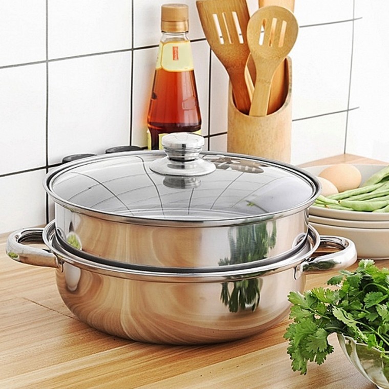 IH 인덕션냄비 2단찜솥 28cm 찜냄비 스텐찜솥 스텐 찜기 답례품 판촉물 사은품 행사용품 찜통 전골냄비