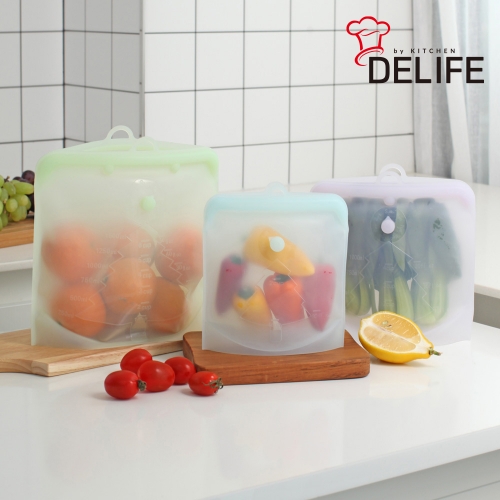 [DELIFE] 실리콘 지퍼백 3종세트(1500ml 1000ml 500ml