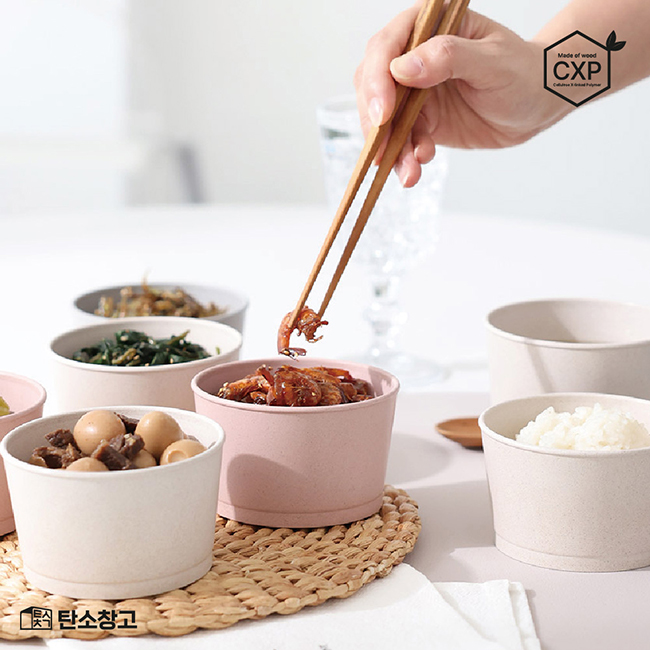 S94 무독성 목재 셀룰로스 친환경 깨끗한 안심소재 밥팩 밥그릇 다회용기 유아용