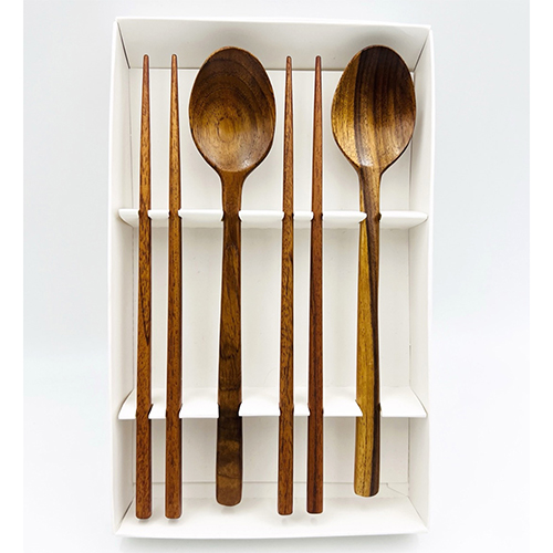 티크원목 옻칠 수저세트 2set