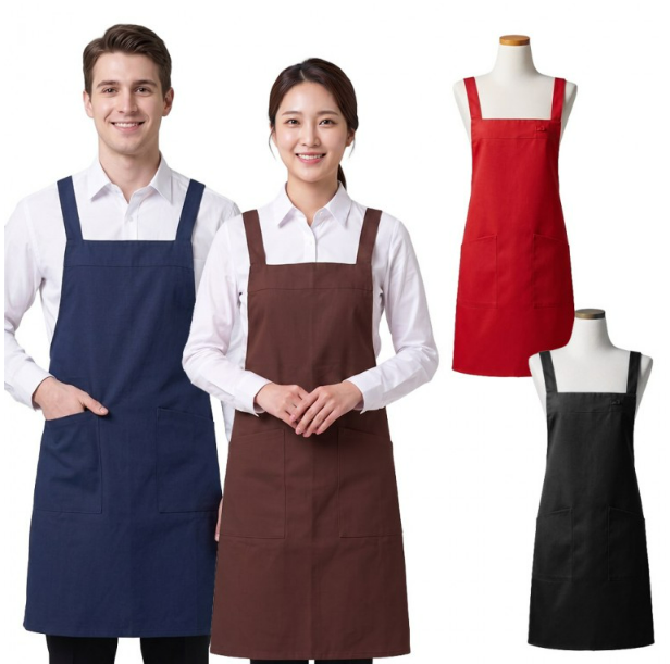 데일리 앞치마 남녀공용 주방 식당 카페 미술 공방 유치원 어린이집