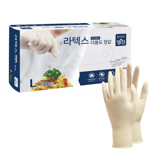 가루 없는 라텍스 장갑 100매