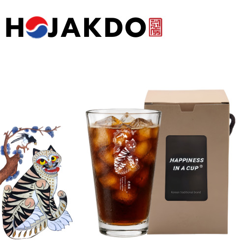 한국전통 민화 까치와 호랑이 호작도 글라스컵 480ml 1P 선물세트