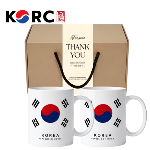 대한민국을 담은 건곤감리 태극기 머그컵 355ml 2P 선물세트