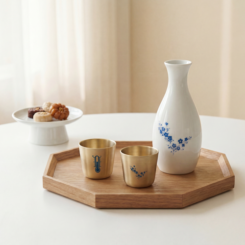 쿠플라트 국산 변온 황동소주잔 2구 SET