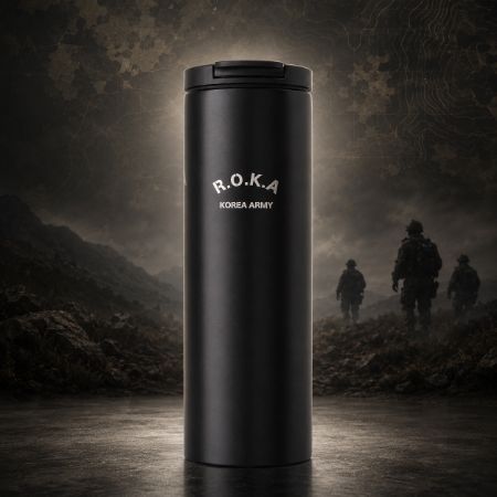 군부대 군인 단체 선물용 ROKA 로카 블랙 텀블러 500ml