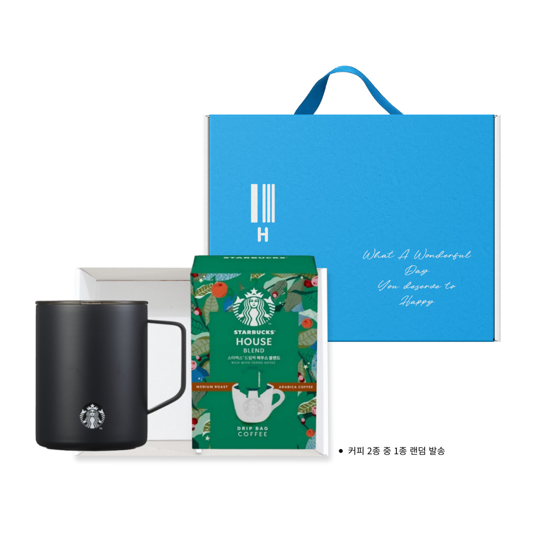 스타벅스 매트 데비 473ml 스타벅스 드립백 5개입 1P 손잡이 기프트박스 세트