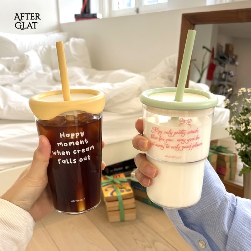 애프터글랫 클리어 러블리 스트로우텀블러 500ml