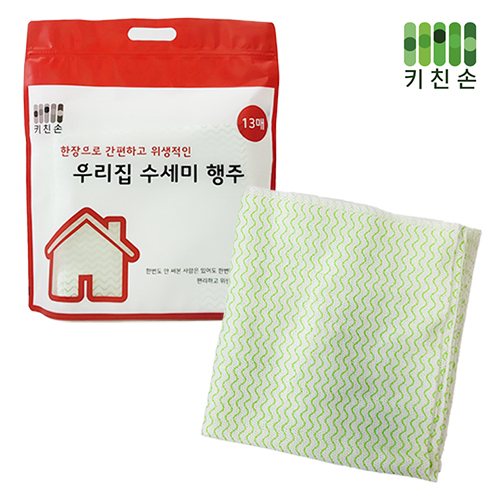 키친손 우리집 행주 13매입 뽑아쓰는 일회용 행주