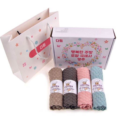 타올 극세사 와플행주 4P