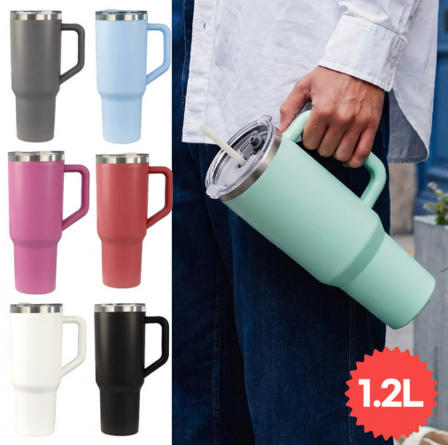 손잡이 1.2L 대용량 스텐304 텀블러 물통 보온보냉