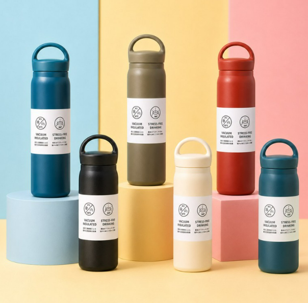 5컬러 스텐304 손잡이 텀블러 350ml 500ml 보온보냉 보온병 보냉병 물병 미니