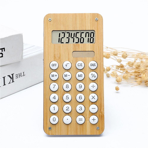 CG864 모던오피스 대나무 원목 2in1 게임 계산기