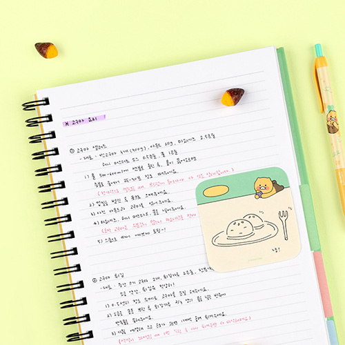 캐릭터 B5 인덱스 스프링 노트 L 그린