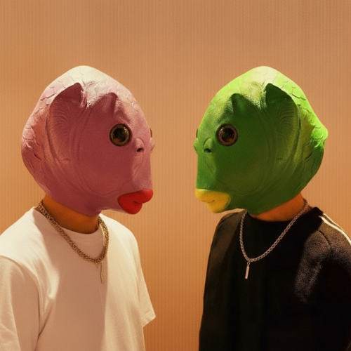 물고기 가면 동물 인간 웃긴 선물 할로윈 코스튬 외계인 공룡 친구 선물 파티 생선 코스프레