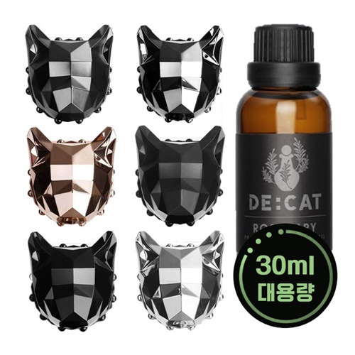 자동차 차량 방향제 디퓨저 캣A세트 30ml 리필 포함