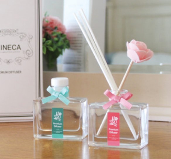 미네카 파스텔 플라워 사각 디퓨져 70ml 1P( 화이트스틱3ea+플라워스틱1ea)