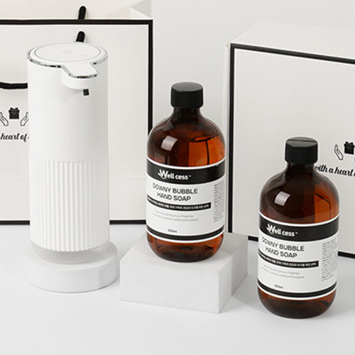 WG-102B 거품타입 손 세정제 디스펜서 1개 + 리필 500ml 2개 세트