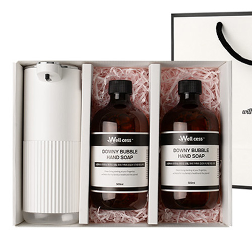WG-102B 버블 핸드워시 리필 500ml 2개 + 자동 디스펜서 1개