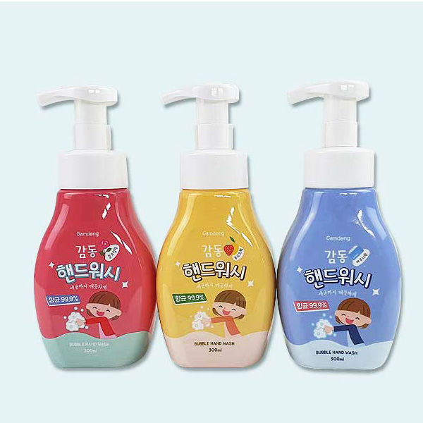 버블비누 핸드워시 손세정제- 300ml (프로럴향, 후르츠향, 파우더향)