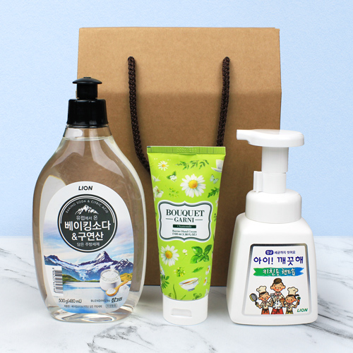 베이킹소다 구연산 주방세제 500ml + 주방전용 키친 아이깨끗해 + 부케가르니 캐모마일 핸드크림