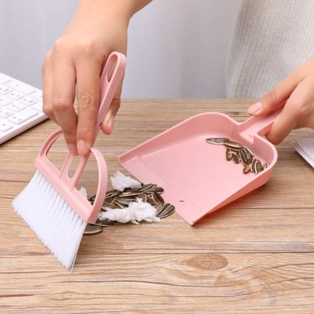 미니멀한 빗자루 세트 책상 서럽등 좁은공간 청소