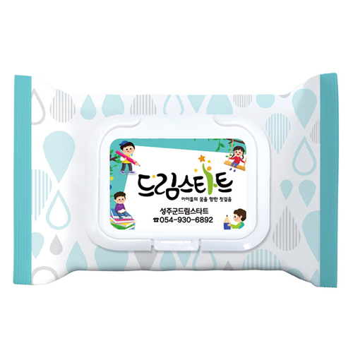 홍보용 전도용 물티슈 제작 35매 (캡형)