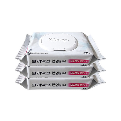 다올 크리넥스 안심 물티슈 캡형 (60매)