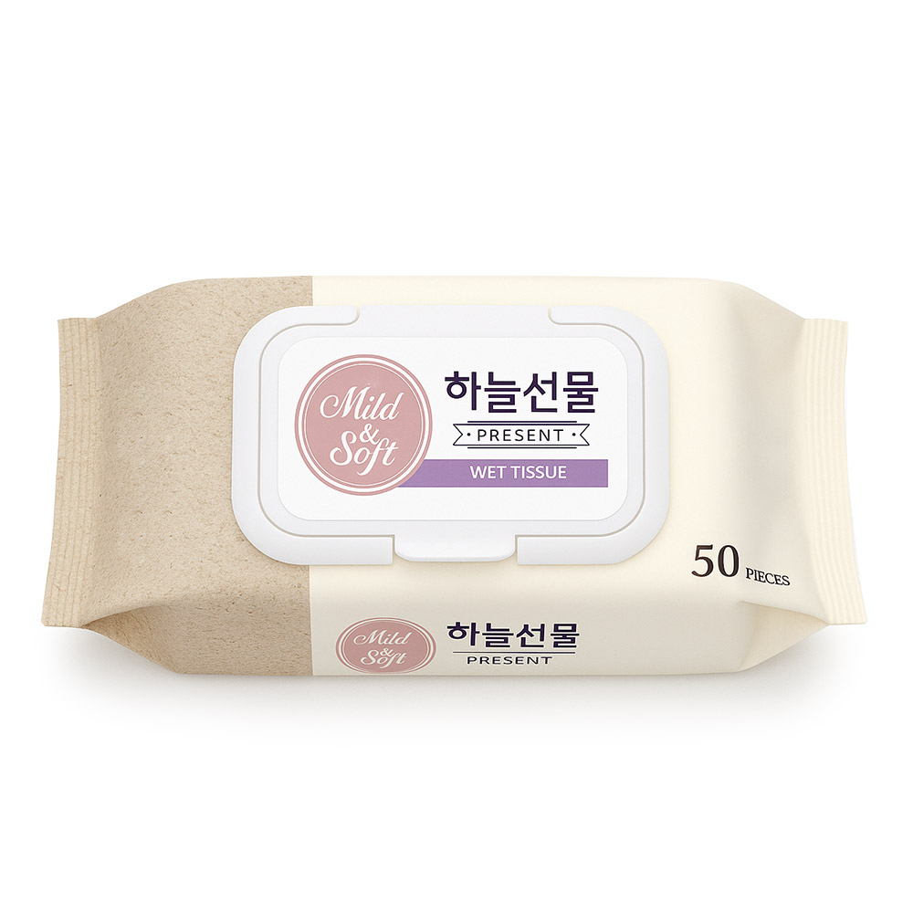 하늘선물 휴대용 물티슈 50매