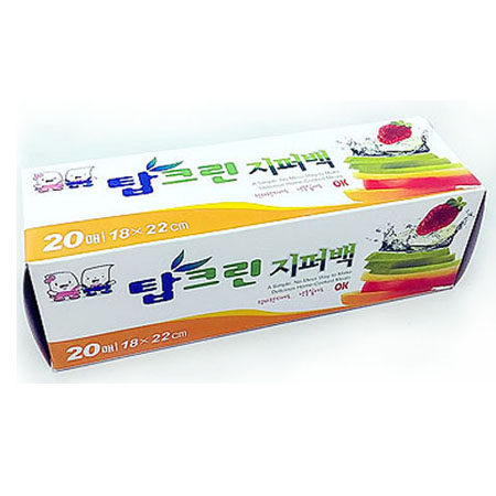 탑크린 지퍼백 18x21cm 20매입