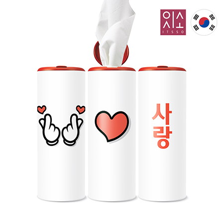 잇소 슬림티슈 사랑티슈(기성품+스티커부착)