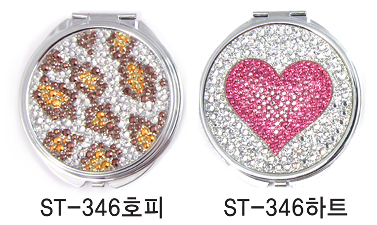 [손거울] ST-346Q 큐빅 원형 손거울