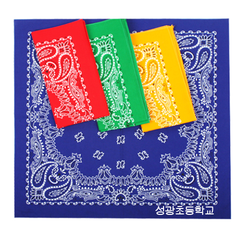 페리즐무늬 손수건 50X50CM 60 수면 100프로
