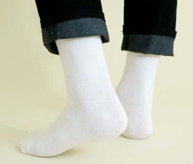 국산양말 남성 무지 중목 양말