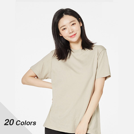 면라운드 티셔츠 32수 (반팔 / 20칼라) 00083-BBT
