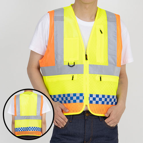 안전 사고 예방 반사 망사 조끼 (L-3XL)