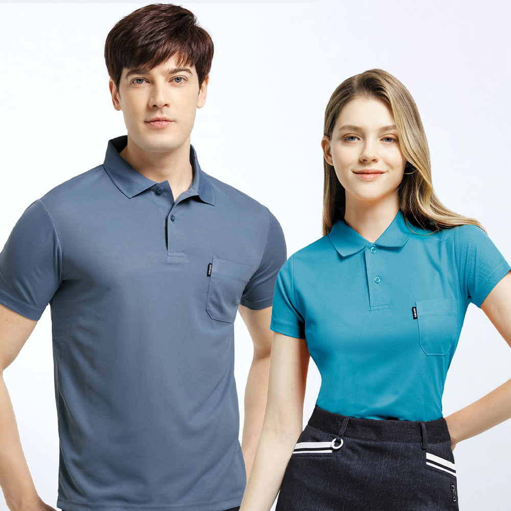 매직 에어로쿨 베이직 반팔 카라 포켓형 티셔츠