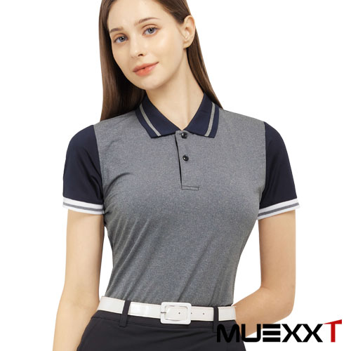 Spandex배색 카라티 반팔 MURX7002