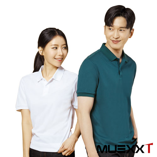 muNT14 쿨론 솔리드 소매 카우스 카라 티셔츠