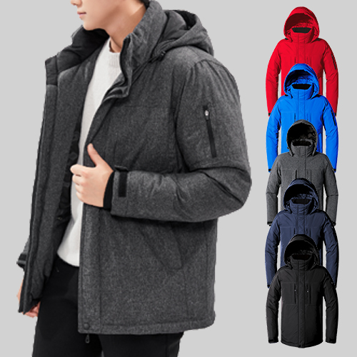 남성 여성 탈부착 후드 베이직 패딩 M-4XL