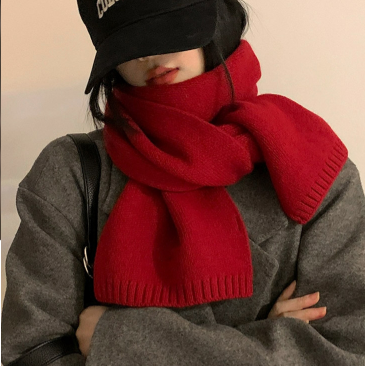 부드러운 니트 목도리 여성 남성 머플러 커플목도리