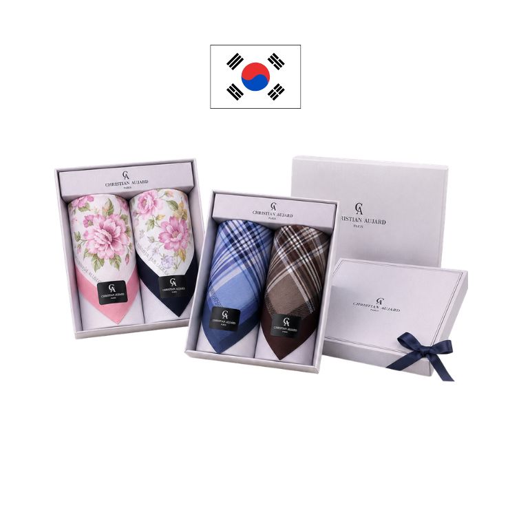 손수건세트 남여 2p세트 크리스찬 오자르