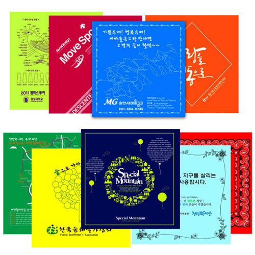 순면 60수 무지 나염 맞춤 손수건, 정60 MJ // 1~4도인쇄