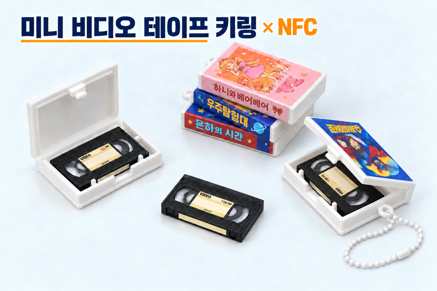 미니 비디오 테이프 키링 NFC ver