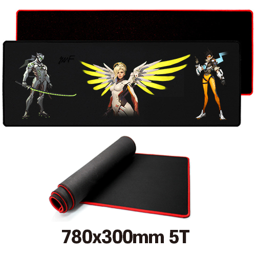 두께감있는 5mm 블랙 오바로크 장패드
