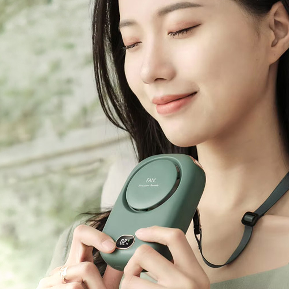 3단 조절 LED 미니 넥선풍기 휴대용선풍기