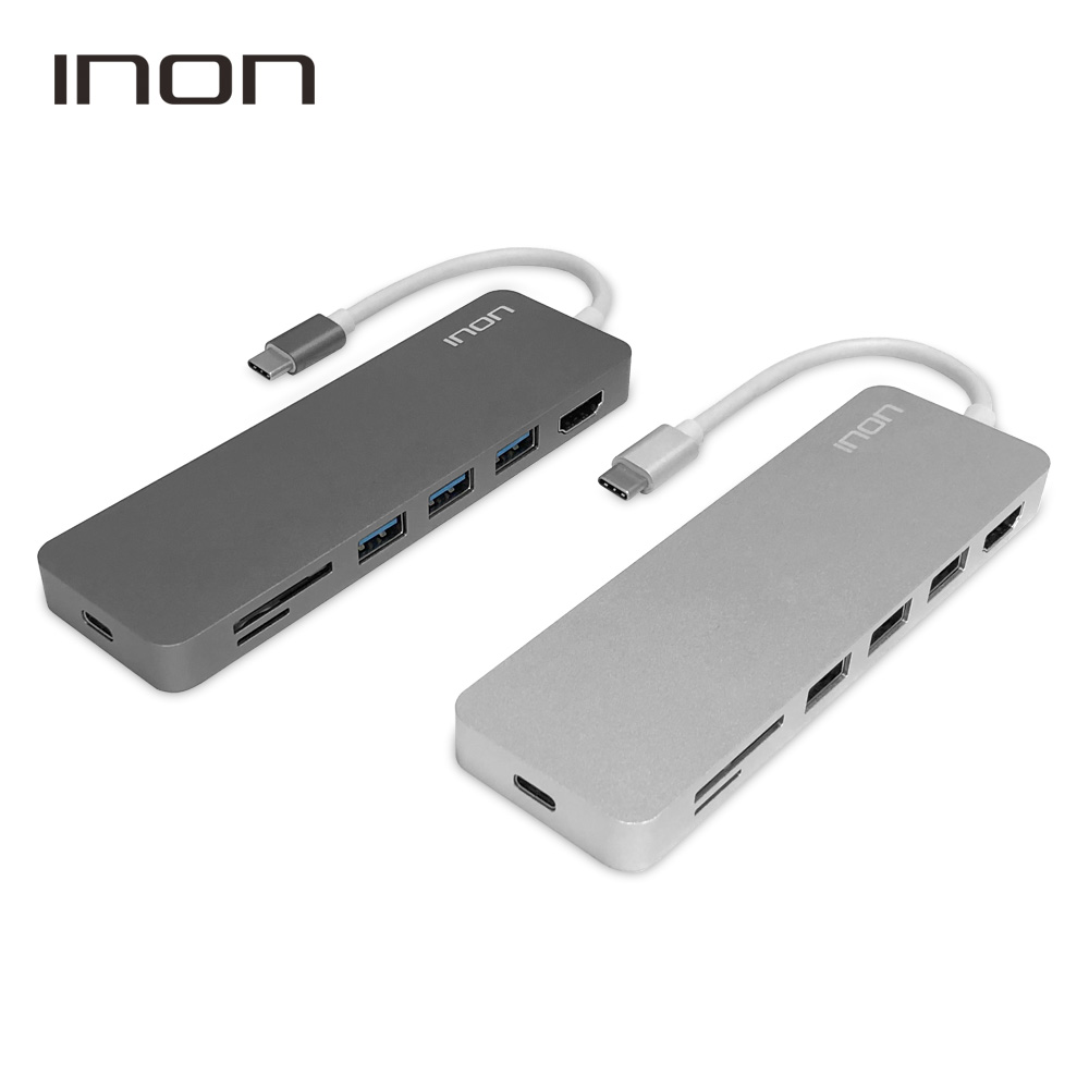 아이논 USB C타입 to 3.0 4포트 with HDMI / SD / Mi Cro SD 허브 IN- UH210 C